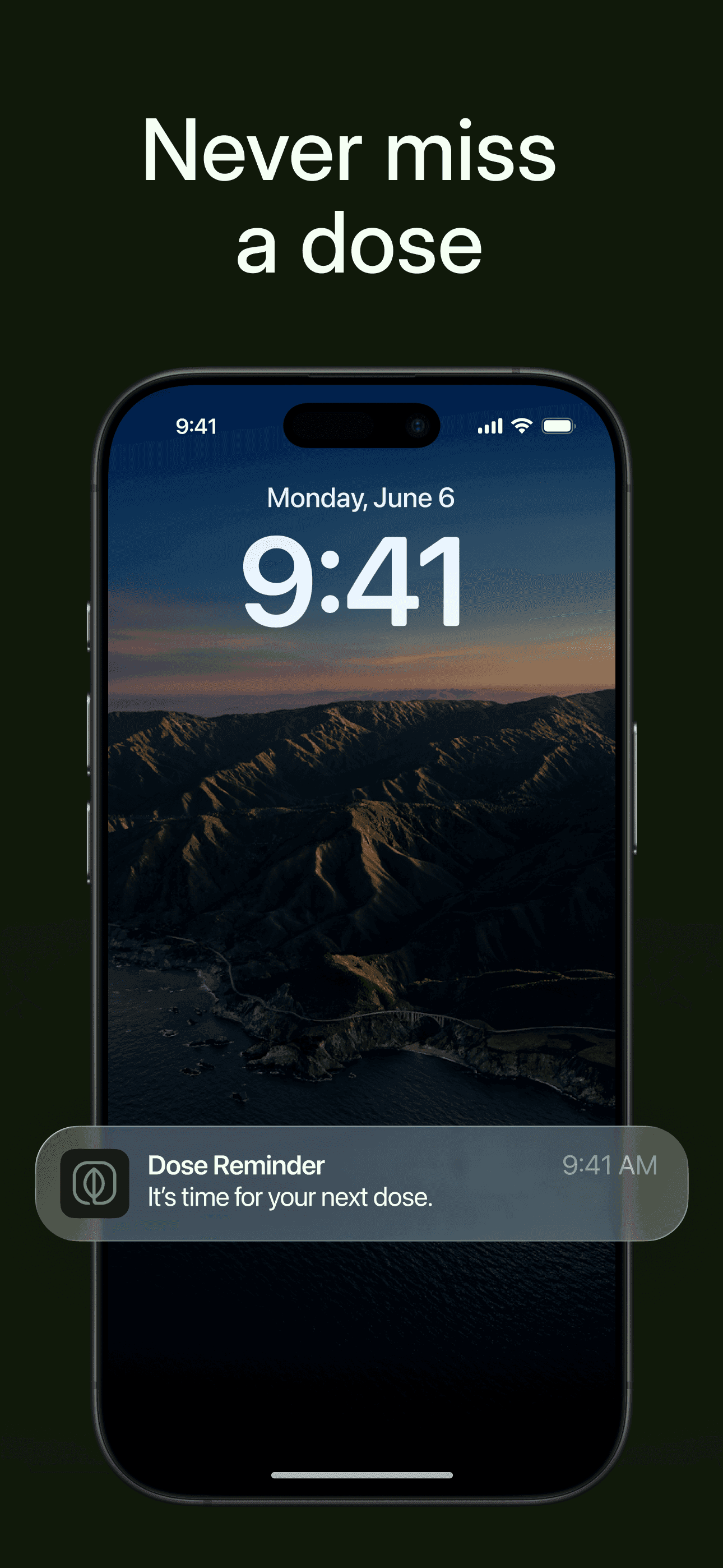 Never miss a dose — Sage Weight app screenshot